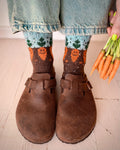 DIGITAL ITEM - Crunching Carrots socks knitting pattern PDF