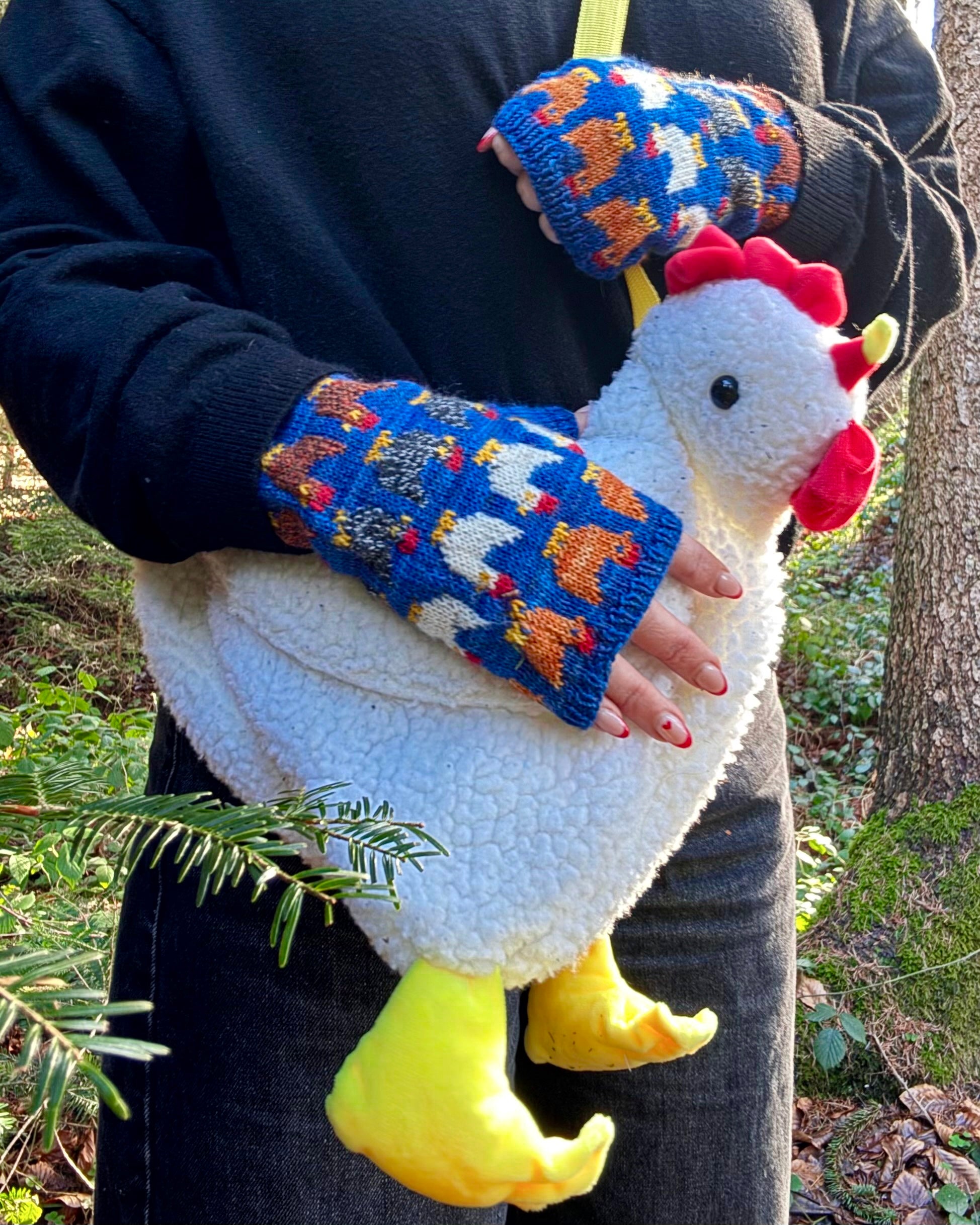 DIGITAL ITEM PDF knitting instructions - Herding Hens Mitts in English