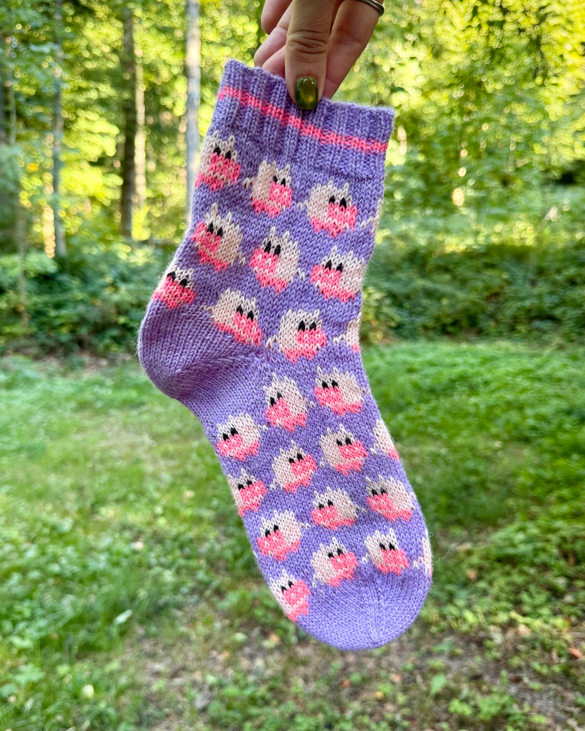 Digital item - Herding Piggies sock knitting pattern