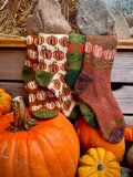 Digital Item - Cottage Pumpkin socks pattern set instructions. In English and German