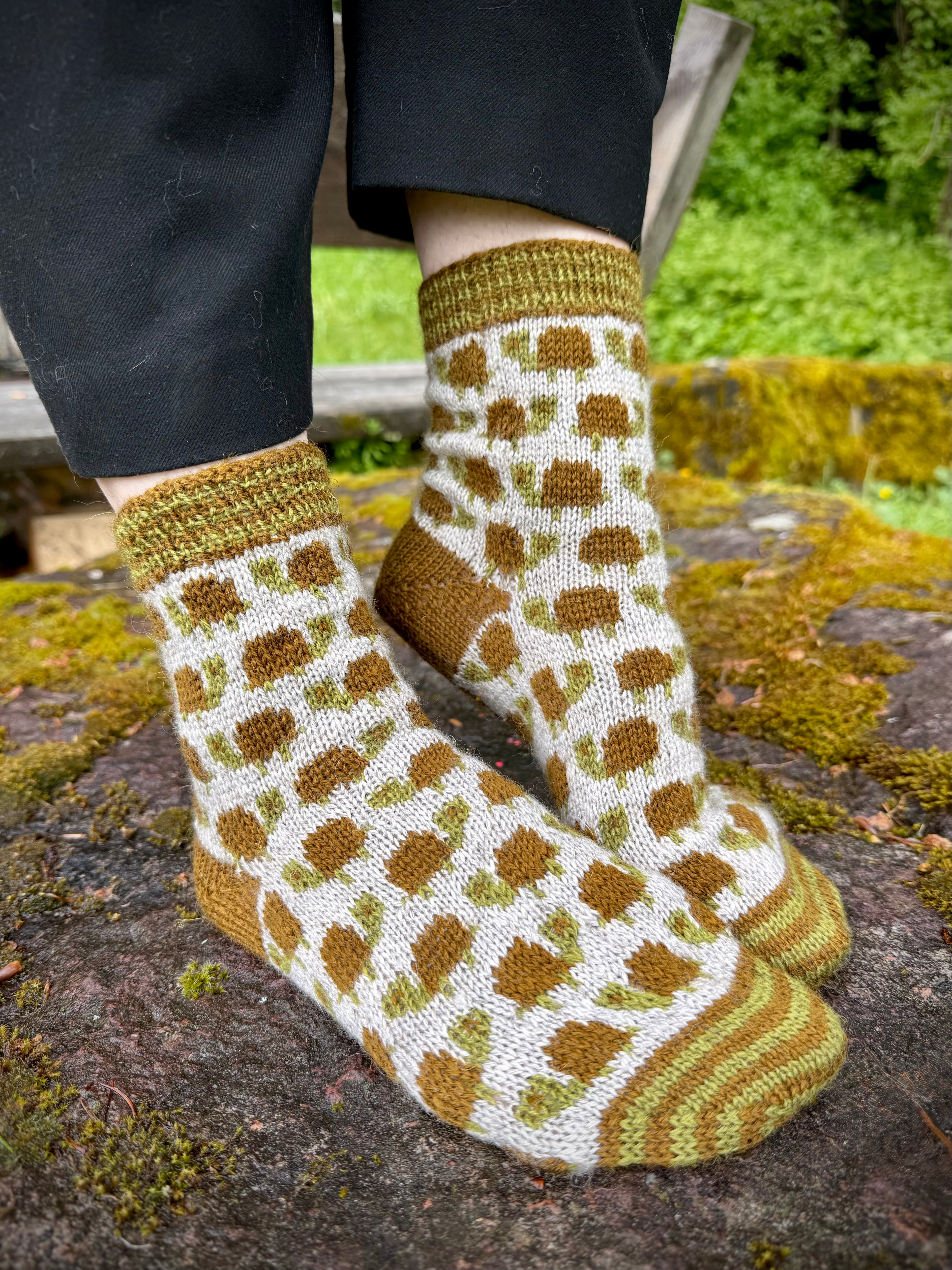 DIGITAL ITEM - Hiding in My Shell sock knitting pattern set. English and German