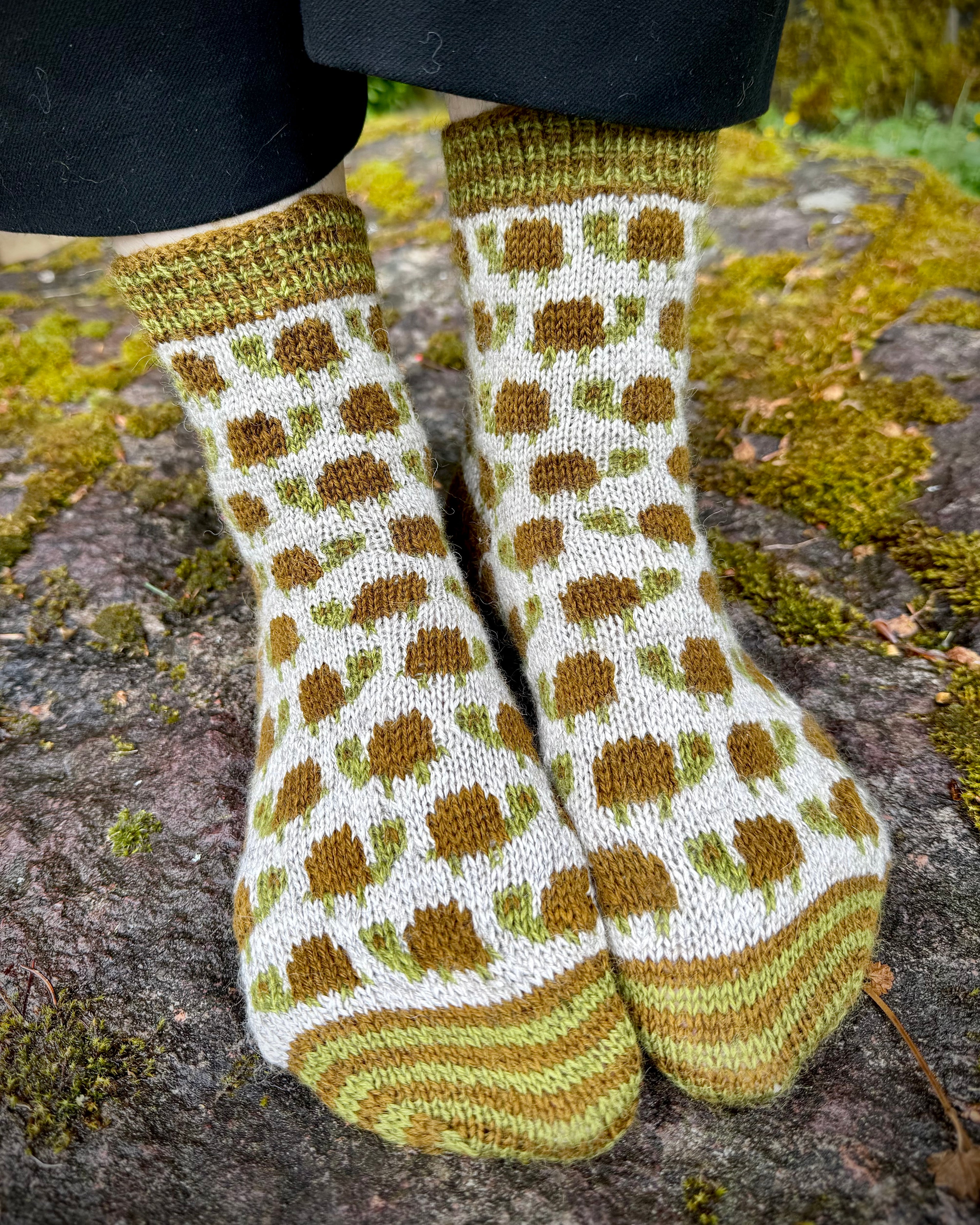 DIGITAL ITEM - Hiding in My Shell sock knitting pattern set. English and German
