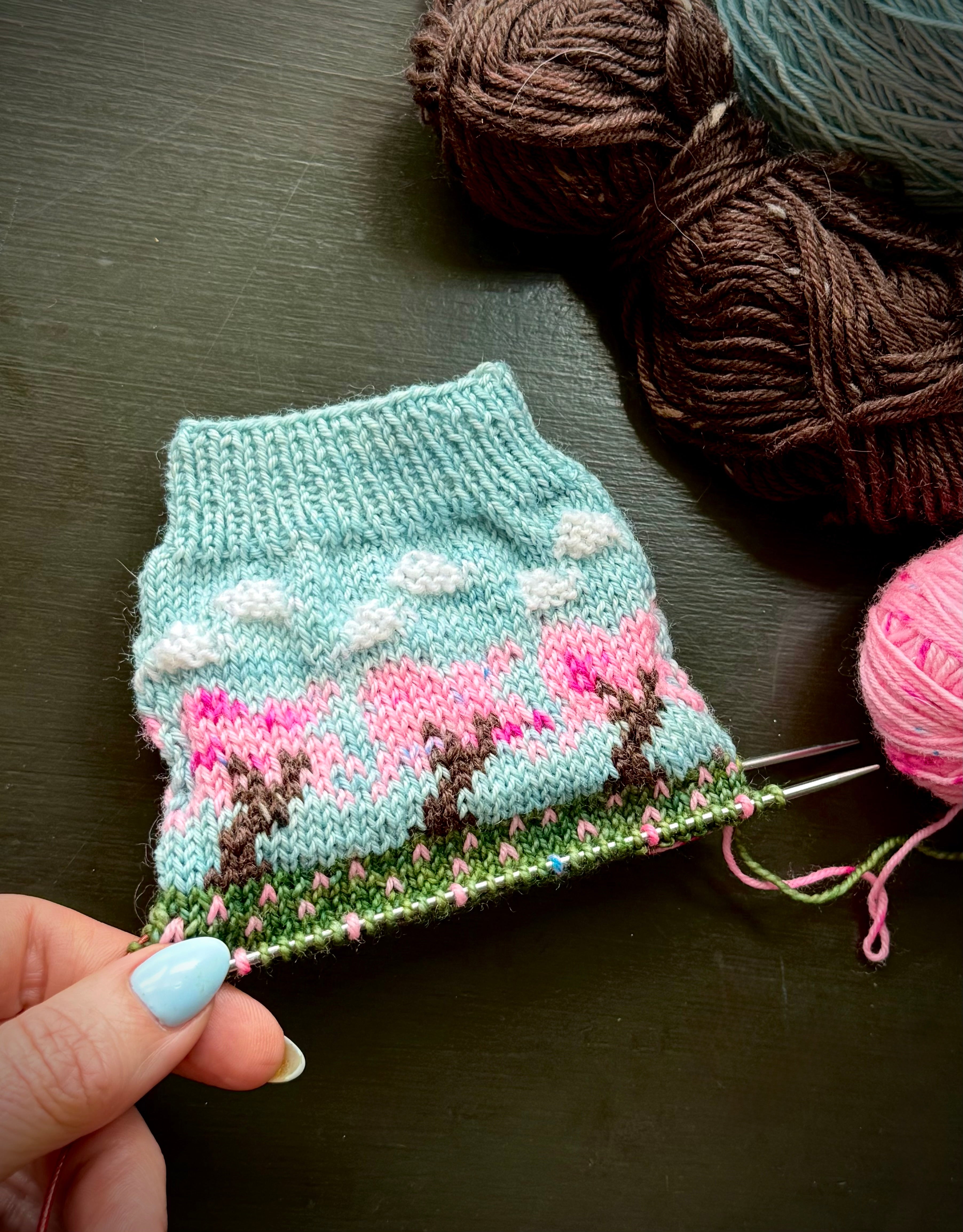 DIGITAL ITEM - Cherry Blossom sock set – Stone Knits