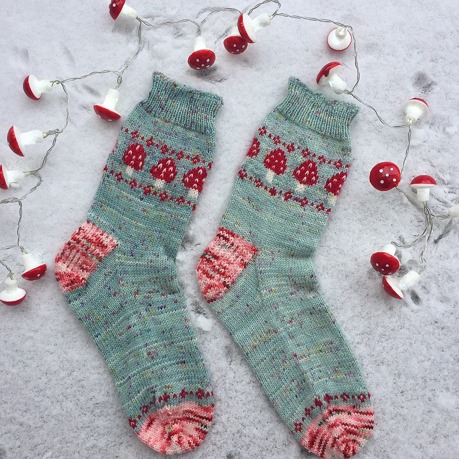 DIGITAL ITEM. Magic Toadstool sock knitting instructions