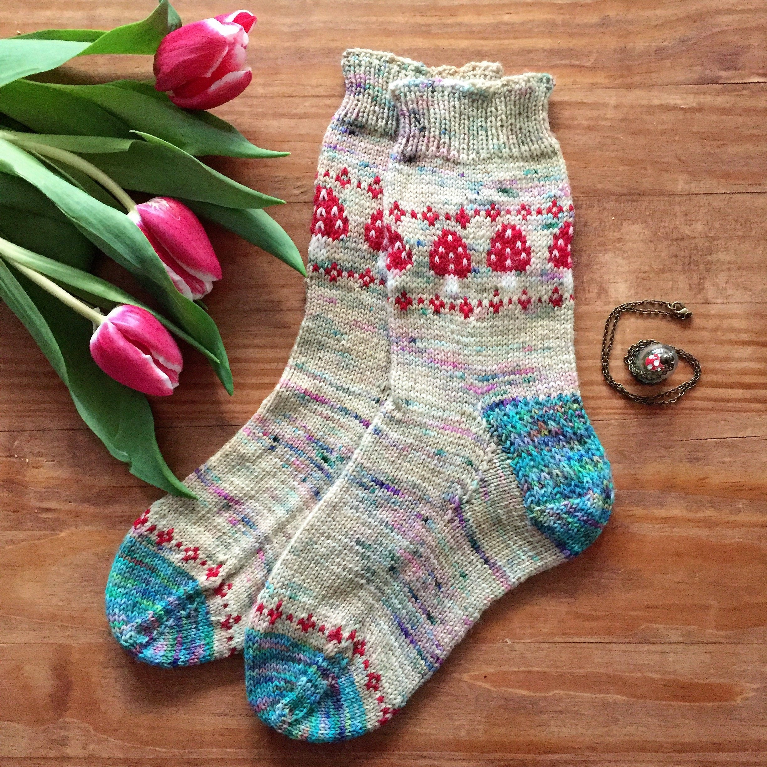 DIGITAL ITEM. Magic Toadstool sock knitting instructions