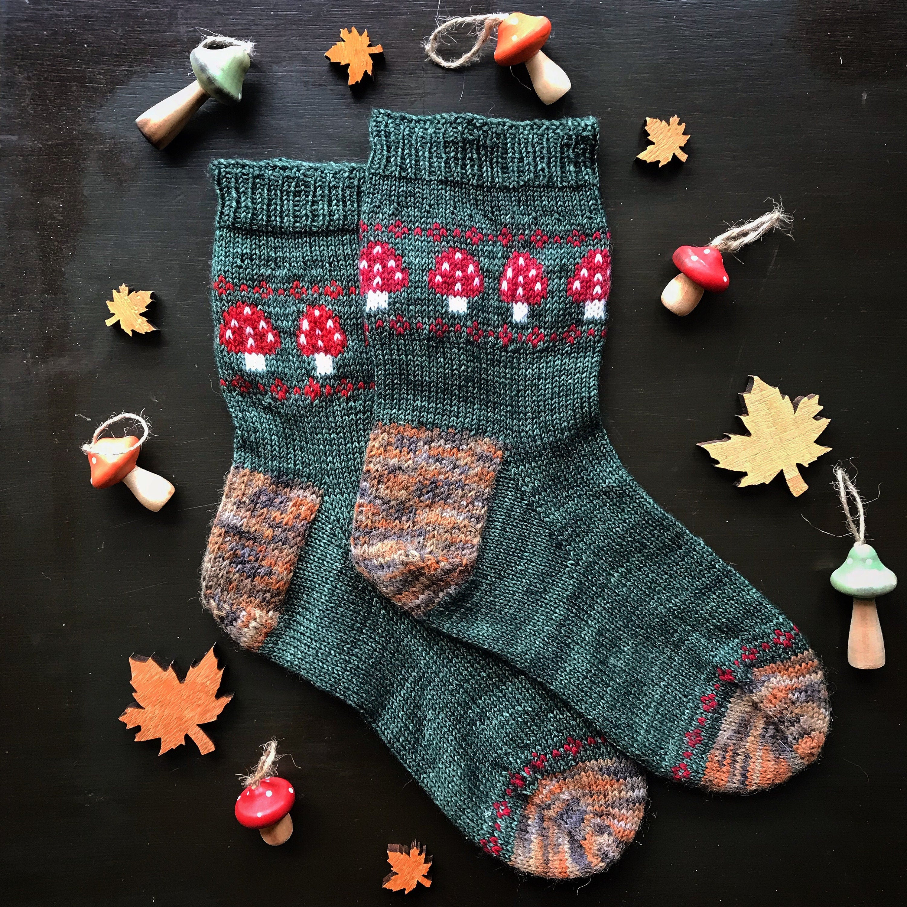 DIGITAL ITEM. Magic Toadstool sock knitting instructions