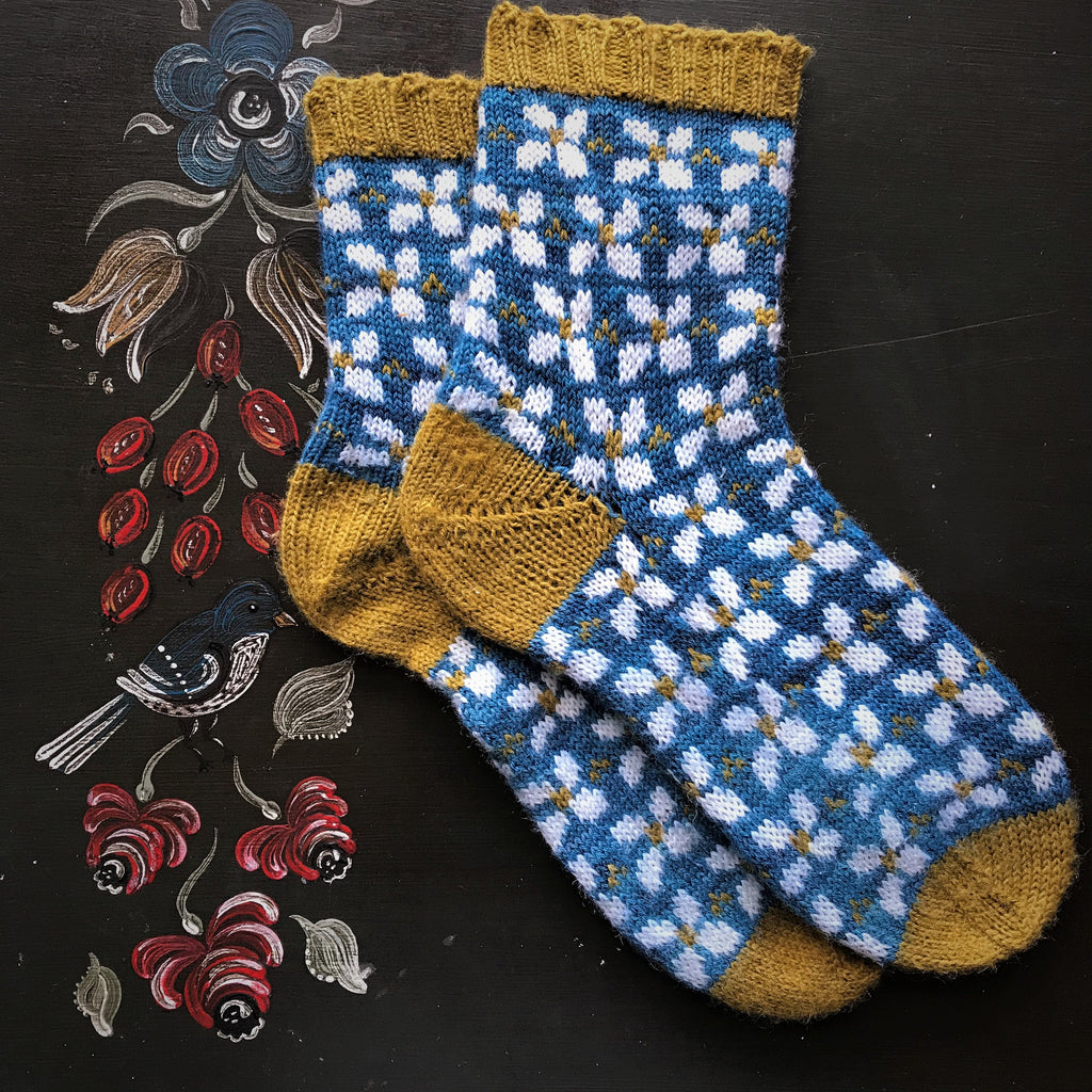 DIGITAL ITEM Whoops a Daisy sock knitting instructions