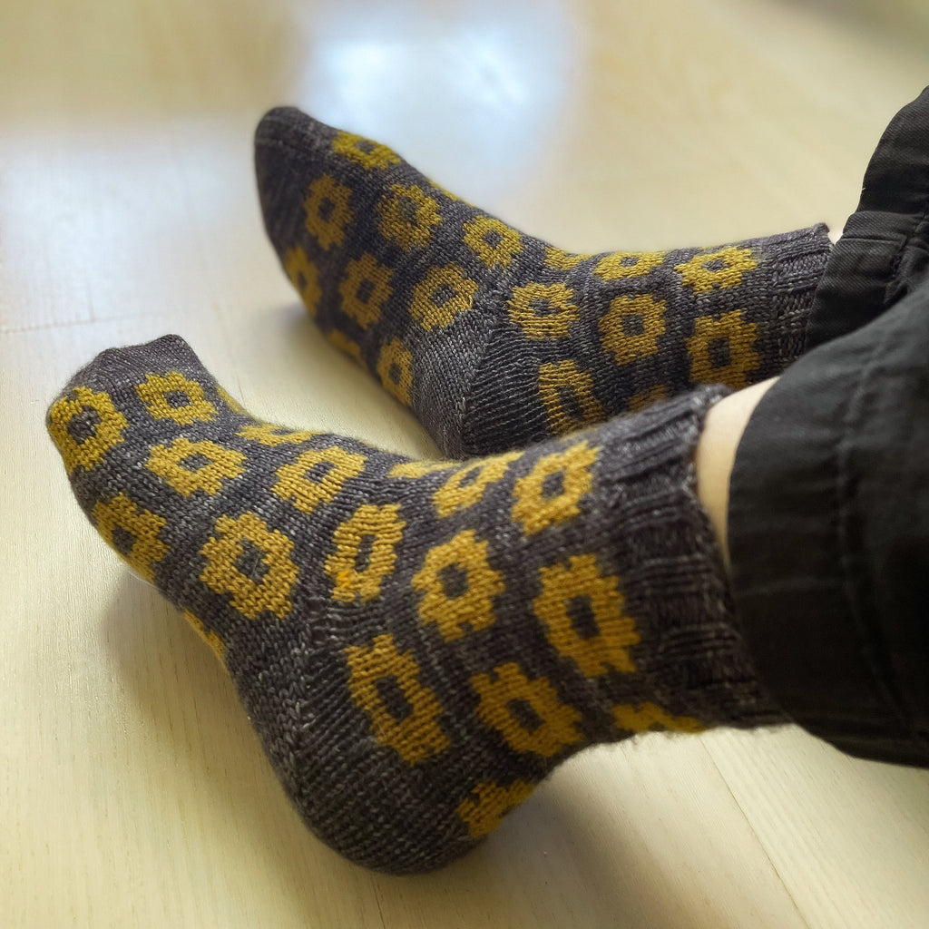DIGITAL ITEM. Field of Sunflowers sock set knitting instructions