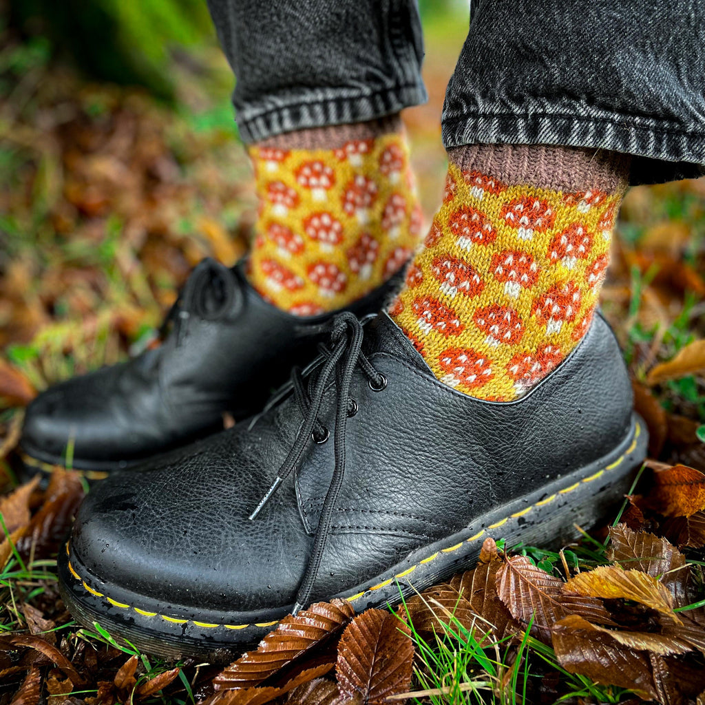 DIGITAL ITEM - Magical Mycelium socks knitting pattern