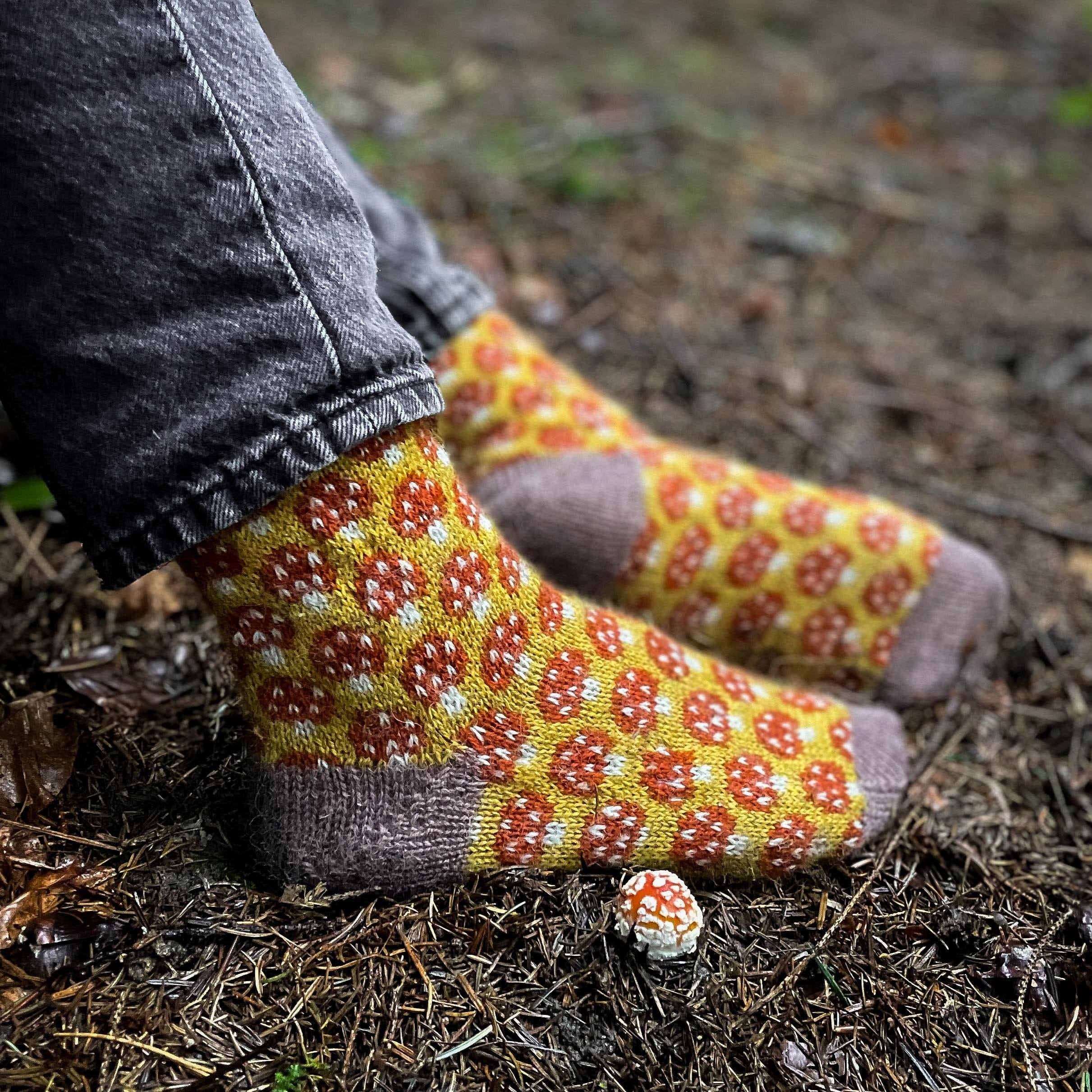 DIGITAL ITEM - Magical Mycelium socks knitting pattern