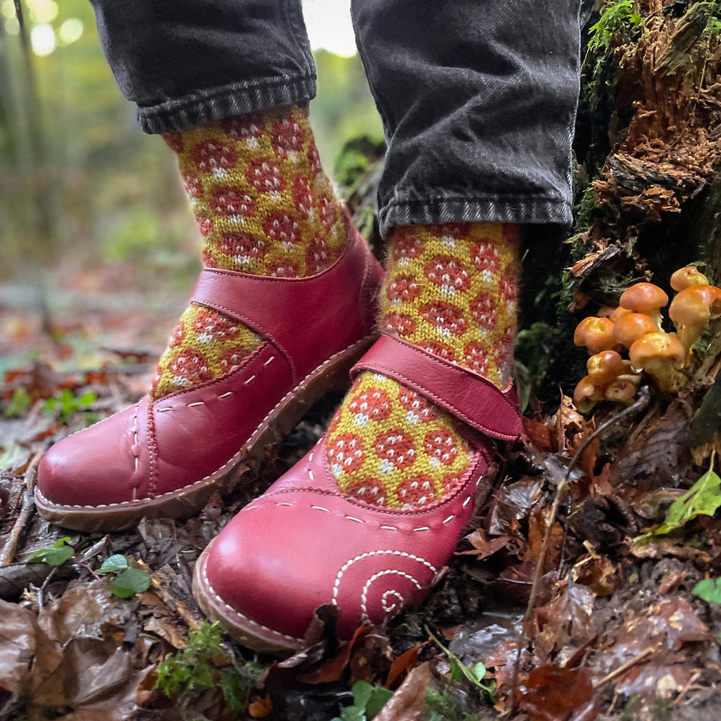 DIGITAL ITEM - Magical Mycelium socks knitting pattern