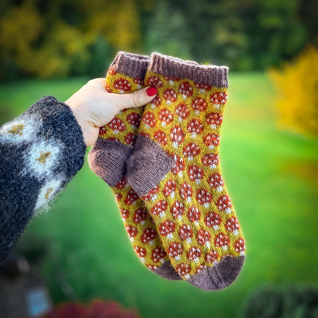 DIGITAL ITEM - Magical Mycelium socks knitting pattern
