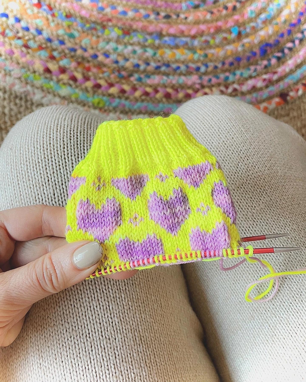 DIGITAL ITEM - I Heart socks PDF knitting pattern