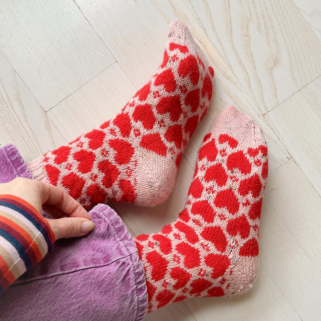 DIGITAL ITEM - I Heart socks PDF knitting pattern