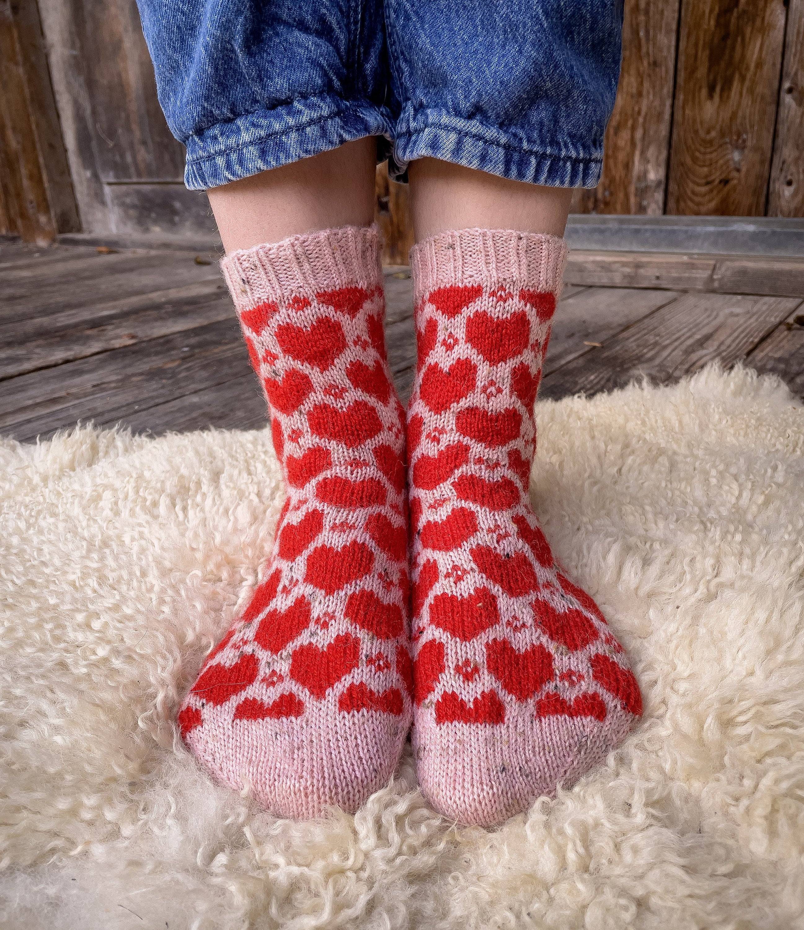 DIGITAL ITEM - I Heart socks PDF knitting pattern