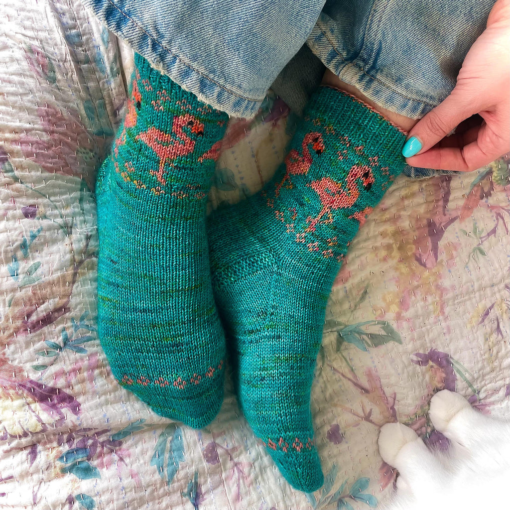 DIGITAL ITEM - Flamboyant Flamingos socks