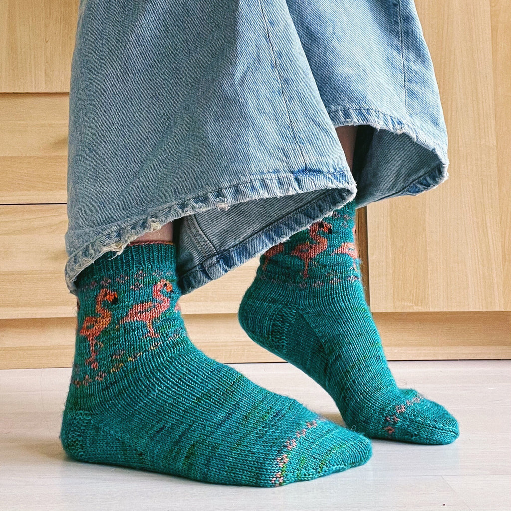 DIGITAL ITEM - Flamboyant Flamingos socks