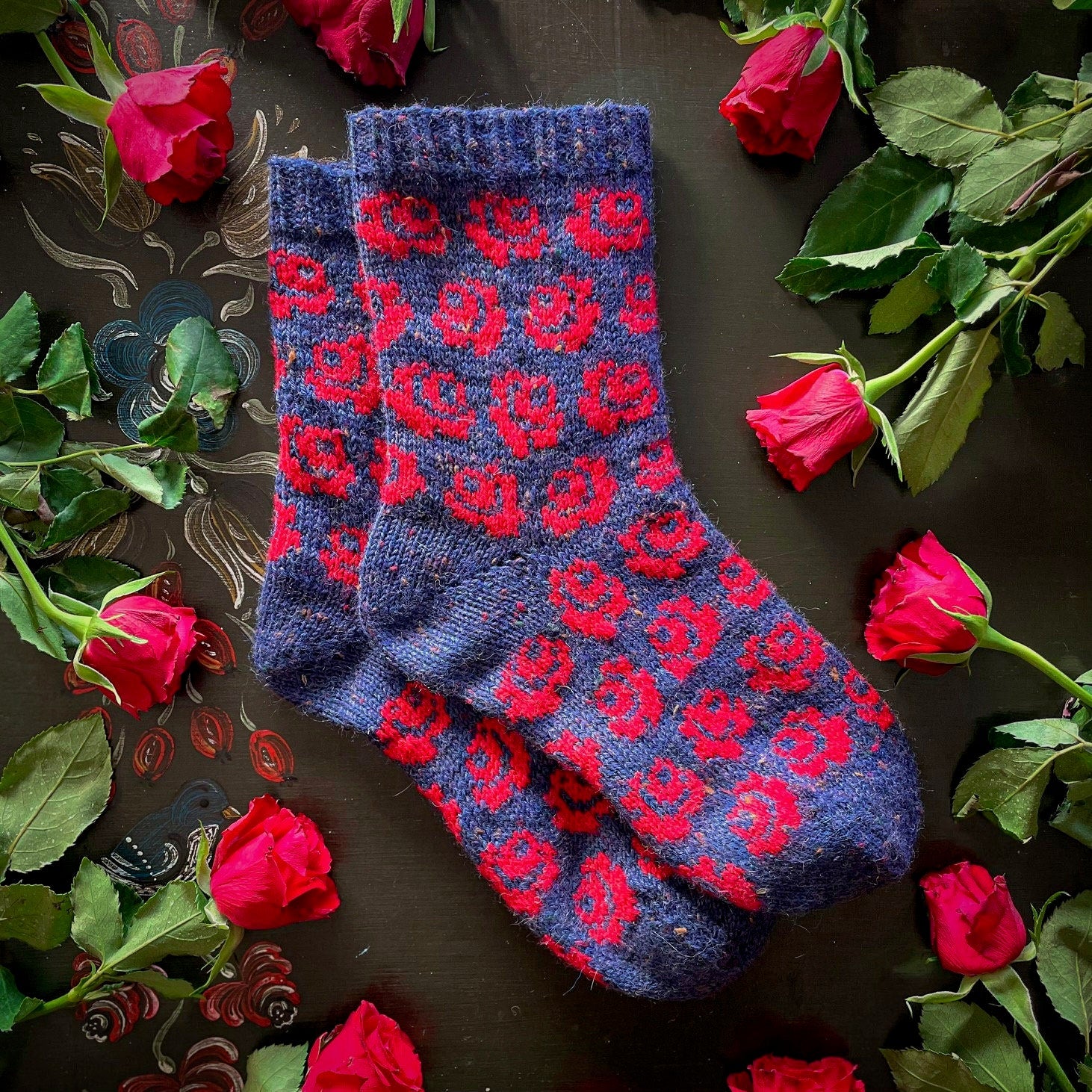 DIGITAL ITEM -Charlottes Flower Garden sock set