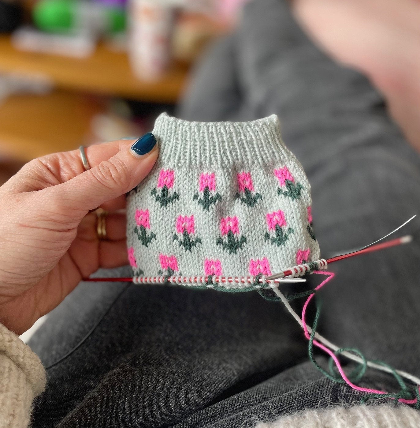 DIGITAL ITEM -Charlottes Flower Garden sock set