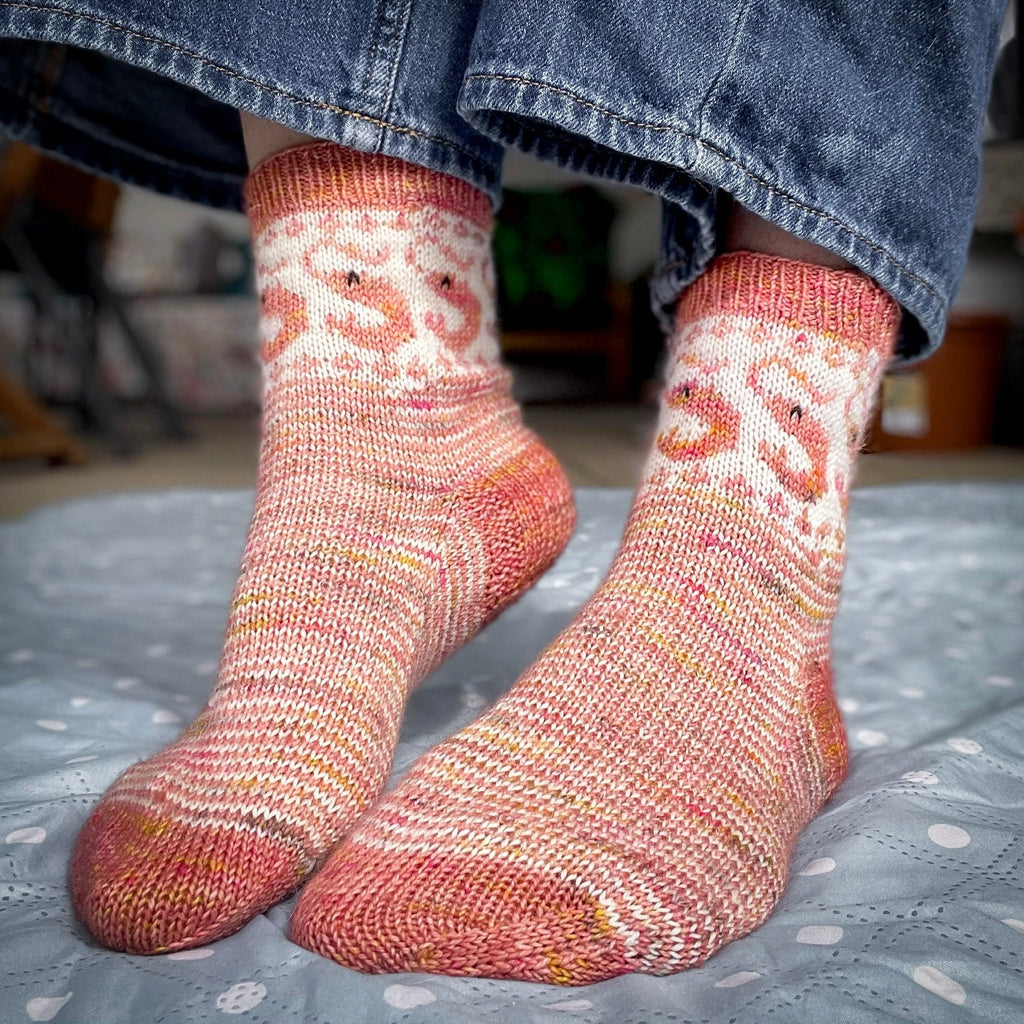 DIGITAL ITEM - Shrimply the Best socks PDF knitting pattern