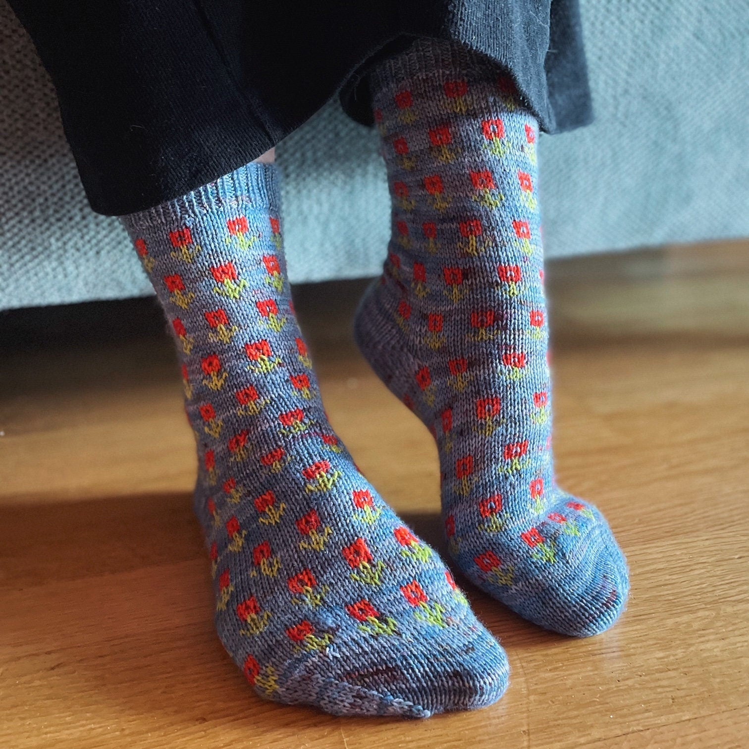 DIGITAL ITEM -Charlottes Flower Garden sock set
