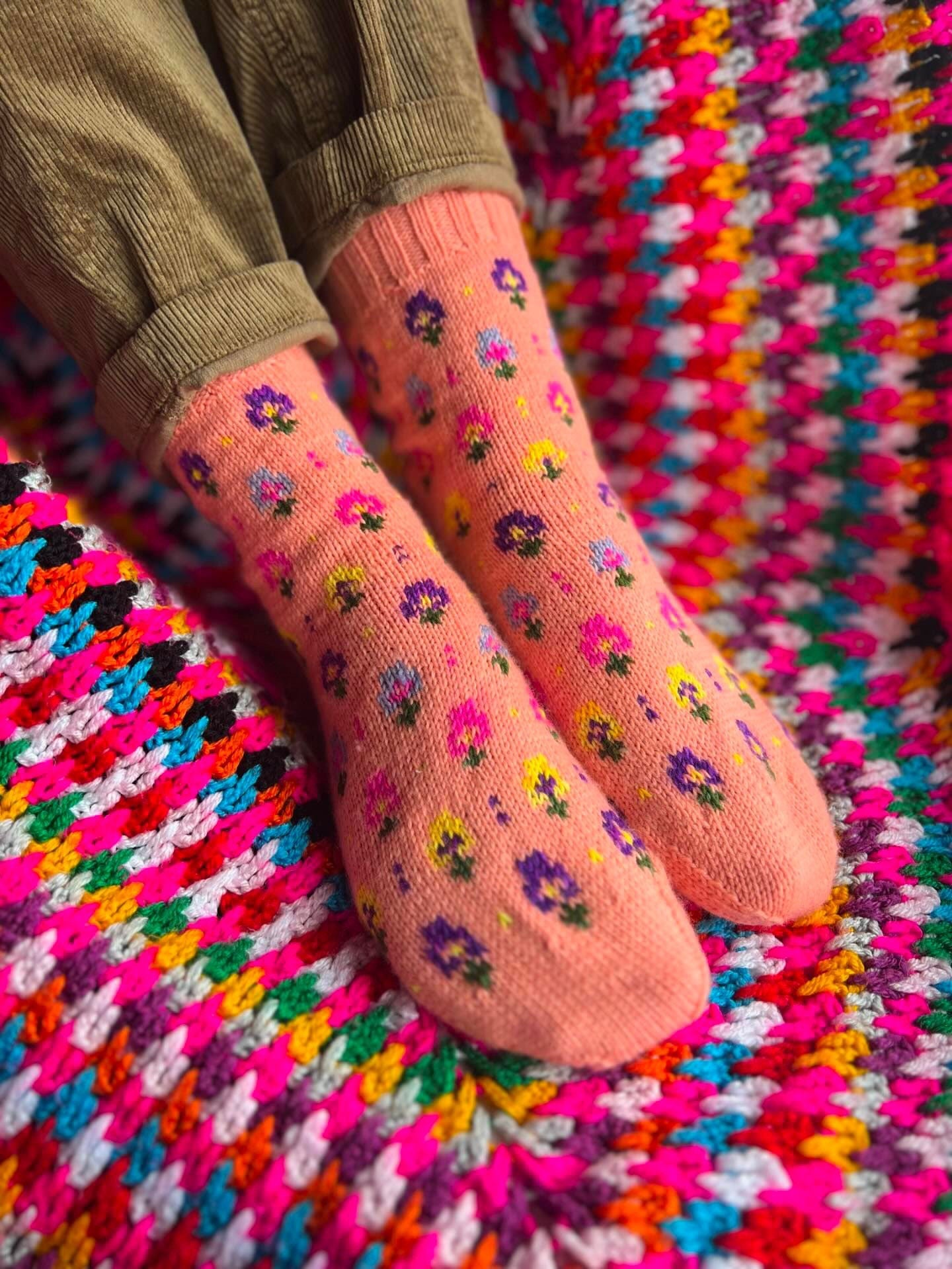 DIGITAL ITEM -Charlottes Flower Garden sock set