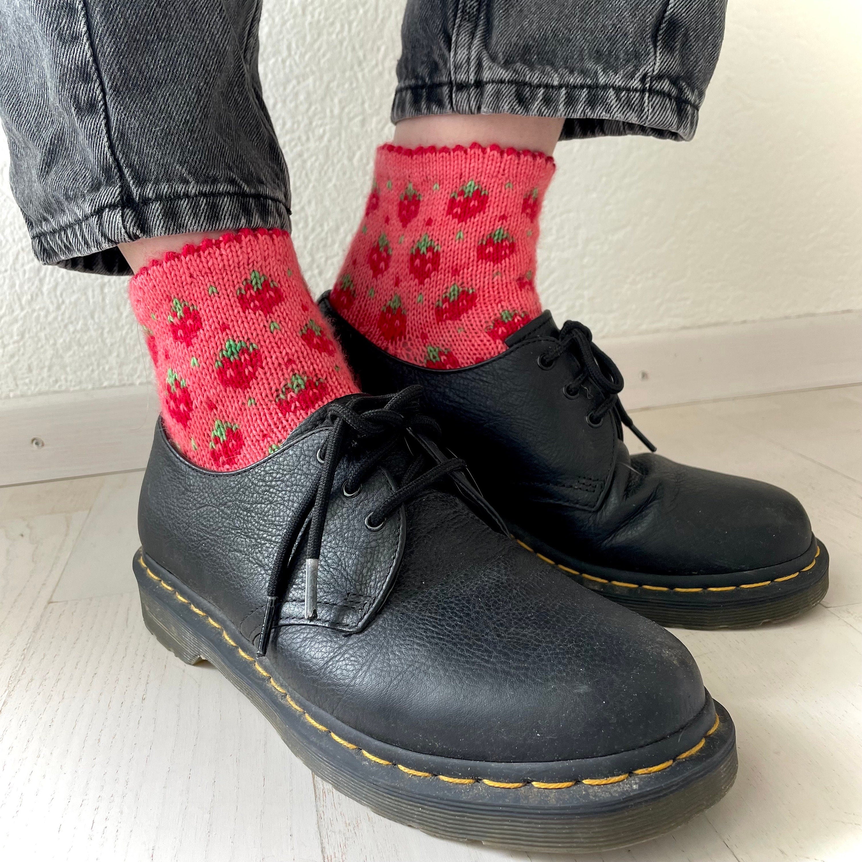 DIGITAL ITEM - Itty Bitty Berry socks PDF knitting pattern