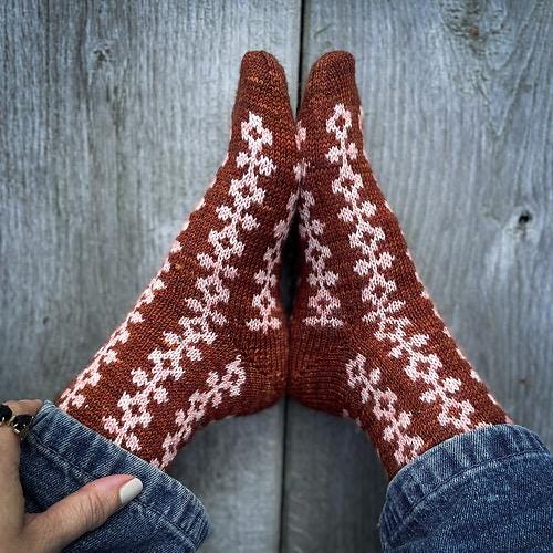 DIGITAL ITEM - Joyce socks knitting pattern