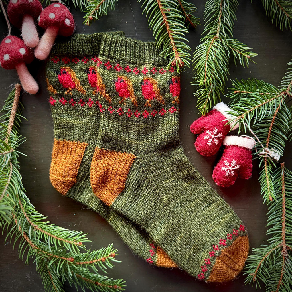 DIGITAL ITEM - A Whimsical Christmas sock set knitting pattern