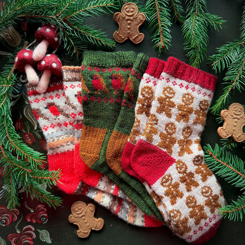 DIGITAL ITEM - A Whimsical Christmas sock set knitting pattern