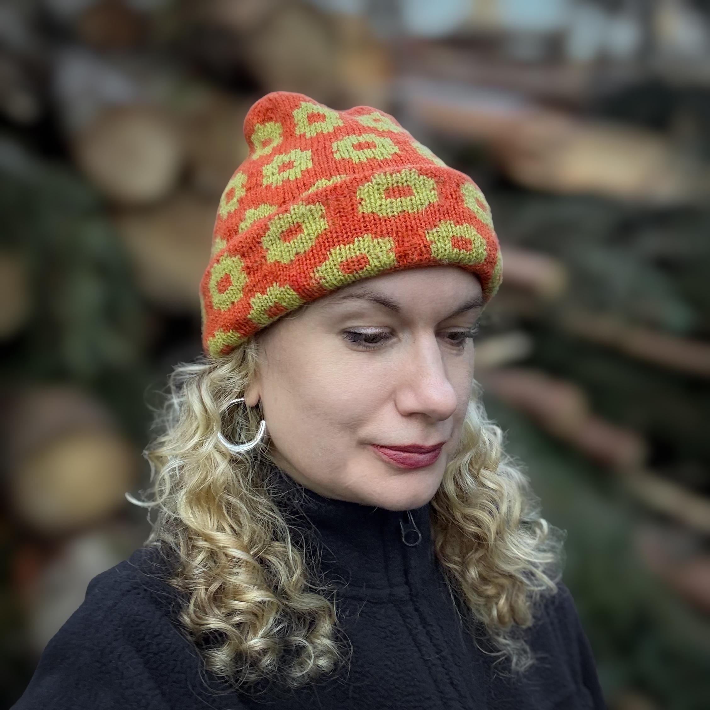 DIGITAL ITEM - Sunflower Power Beanie PDF knitting pattern