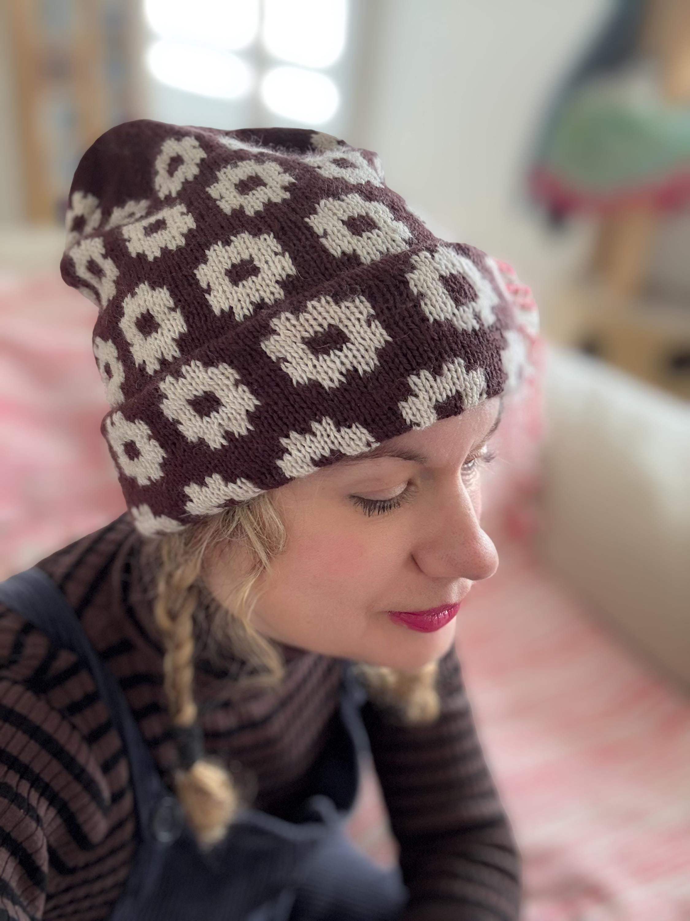 DIGITAL ITEM - Sunflower Power Beanie PDF knitting pattern
