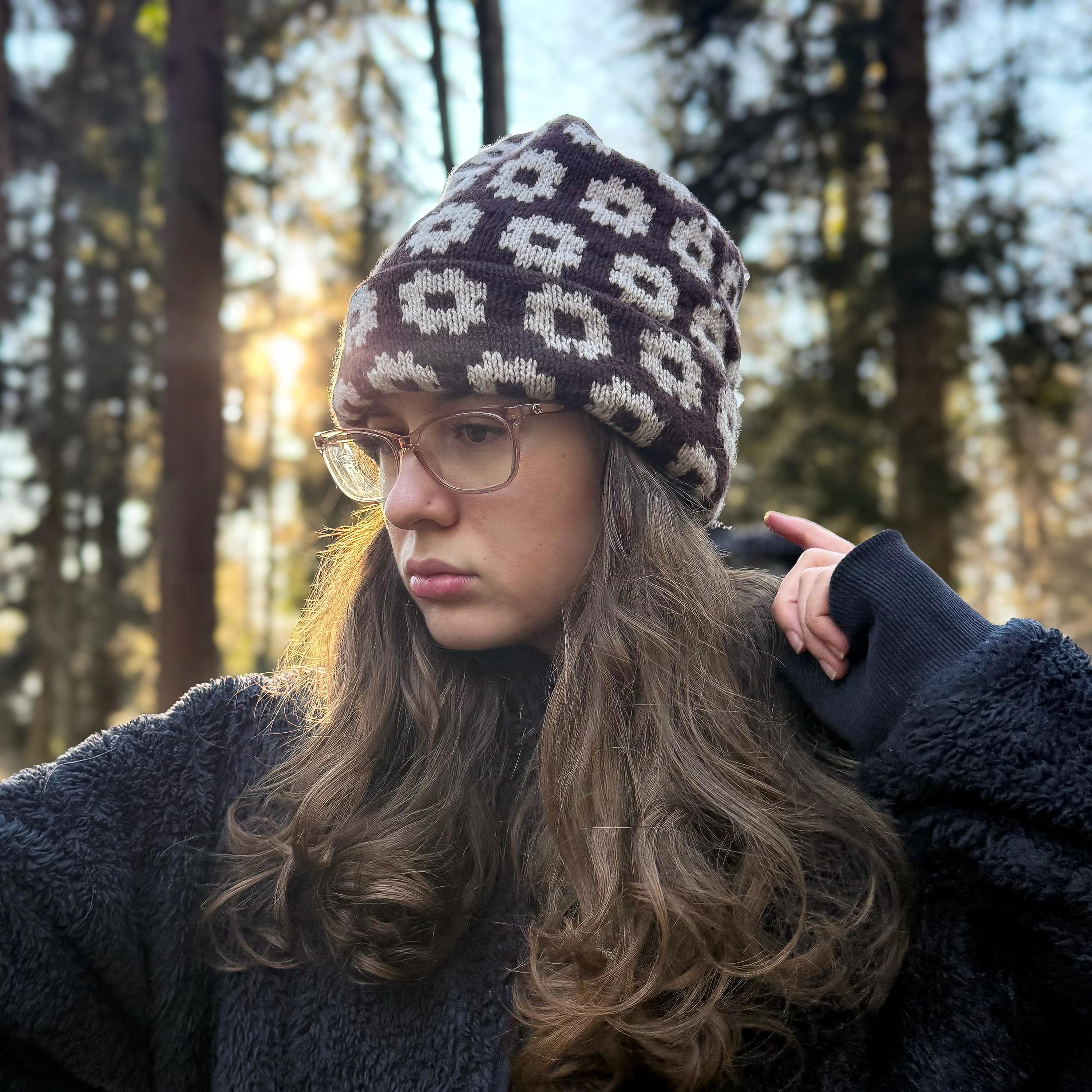DIGITAL ITEM - Sunflower Power Beanie PDF knitting pattern