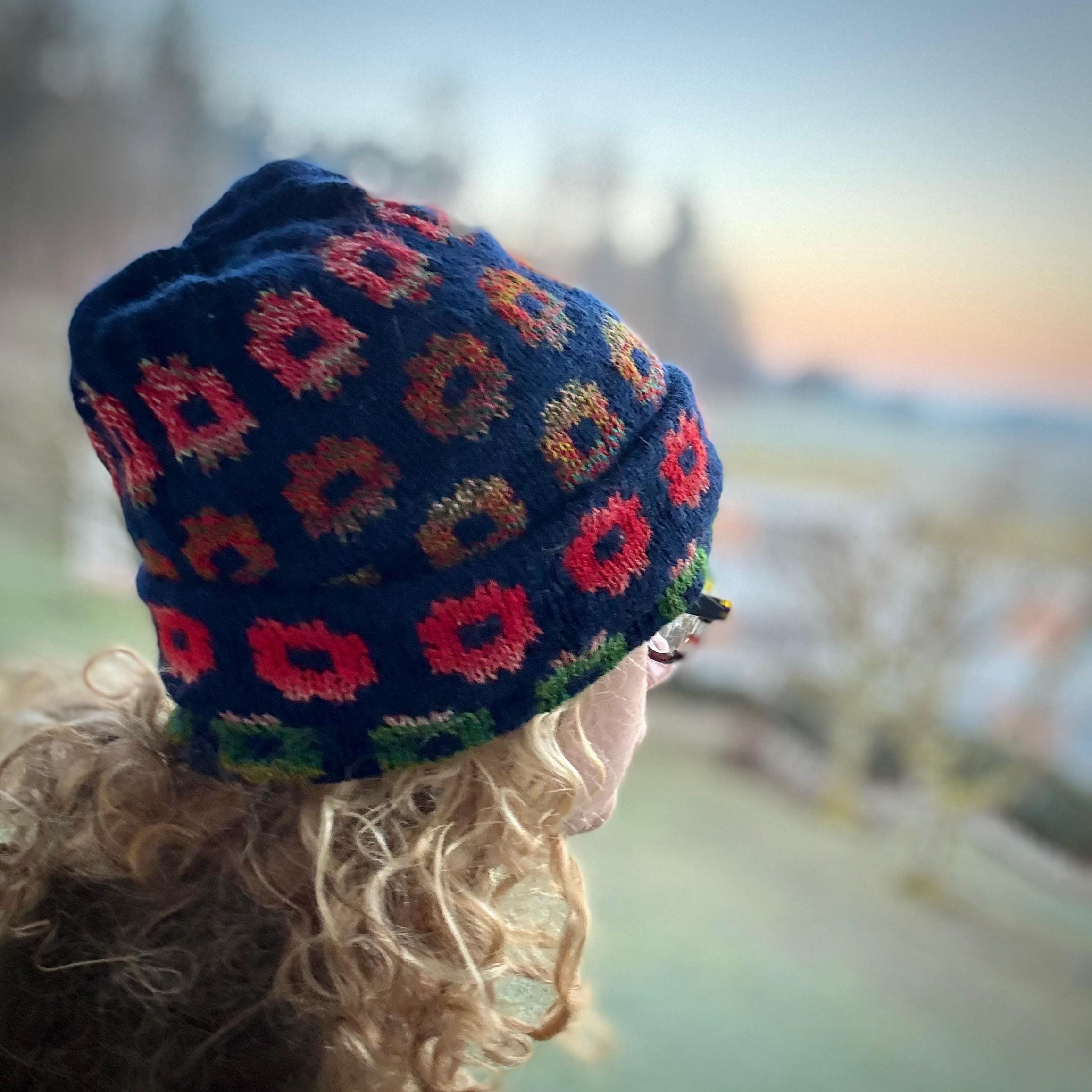 DIGITAL ITEM - Sunflower Power Beanie PDF knitting pattern