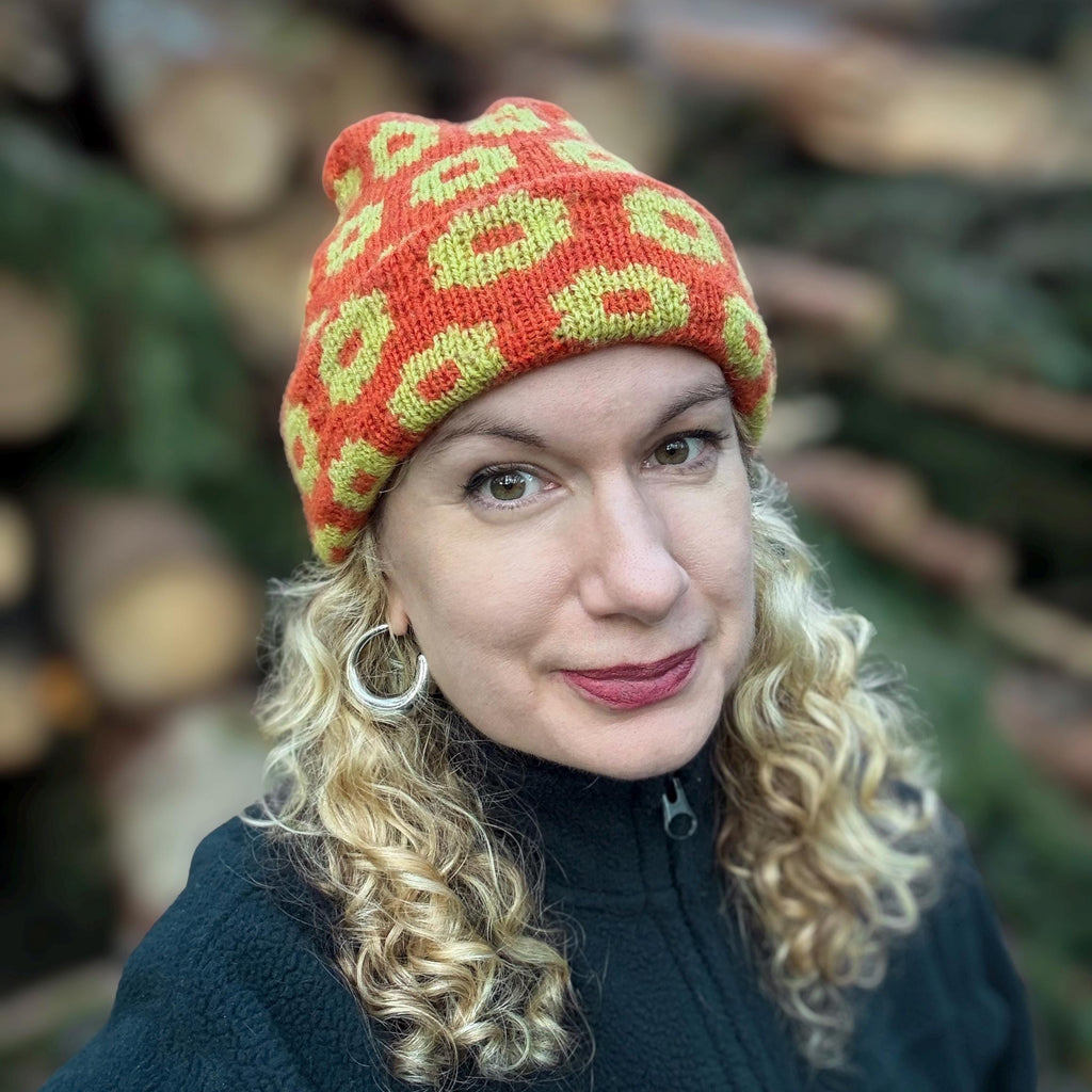 DIGITAL ITEM - Sunflower Power Beanie PDF knitting pattern