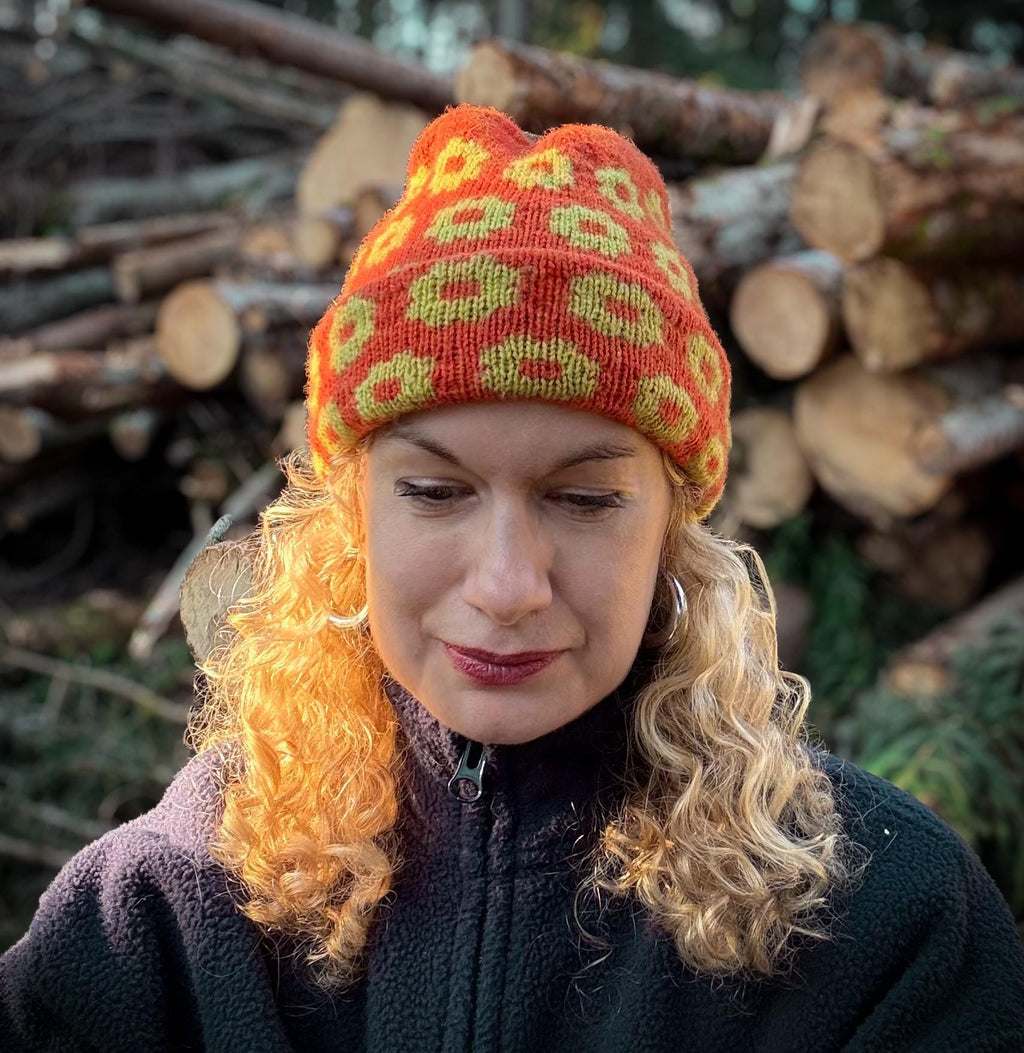 DIGITAL ITEM - Sunflower Power Beanie PDF knitting pattern