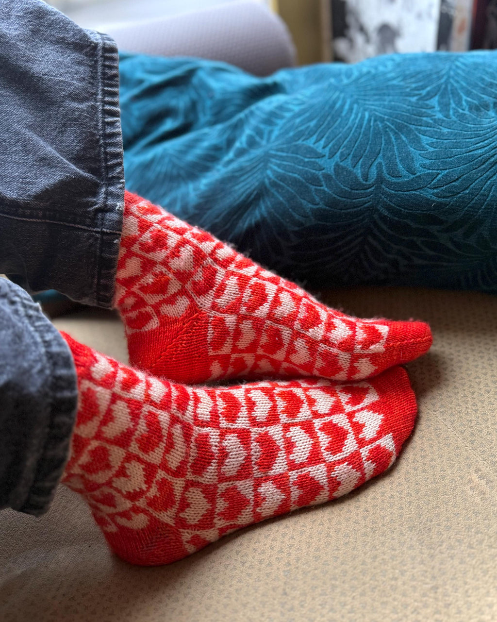 DIGITAL ITEM - PDF Knitting pattern Groove is in the Heart socks