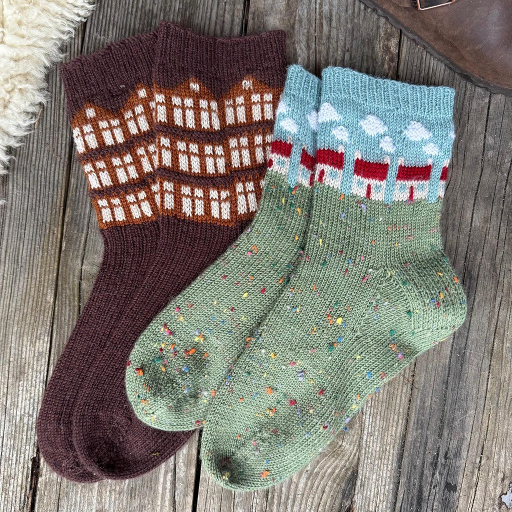 DIGITAL ITEM - Dream Home socks set knitting instructions PDF