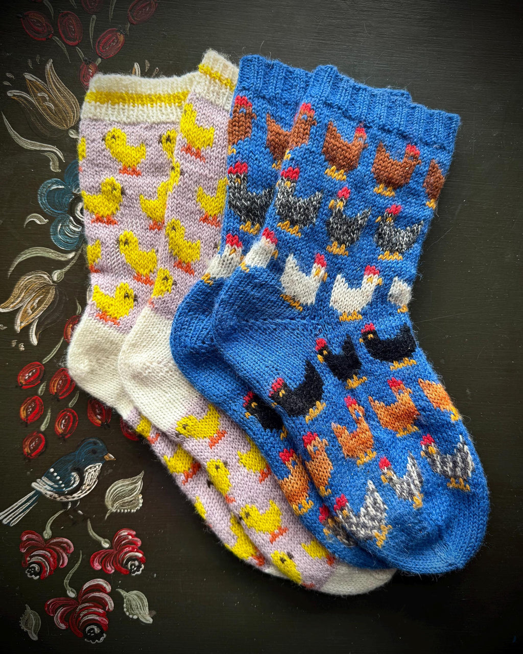 DIGITAL ITEM - Knitting pattern PDF. Herding Hens sock set