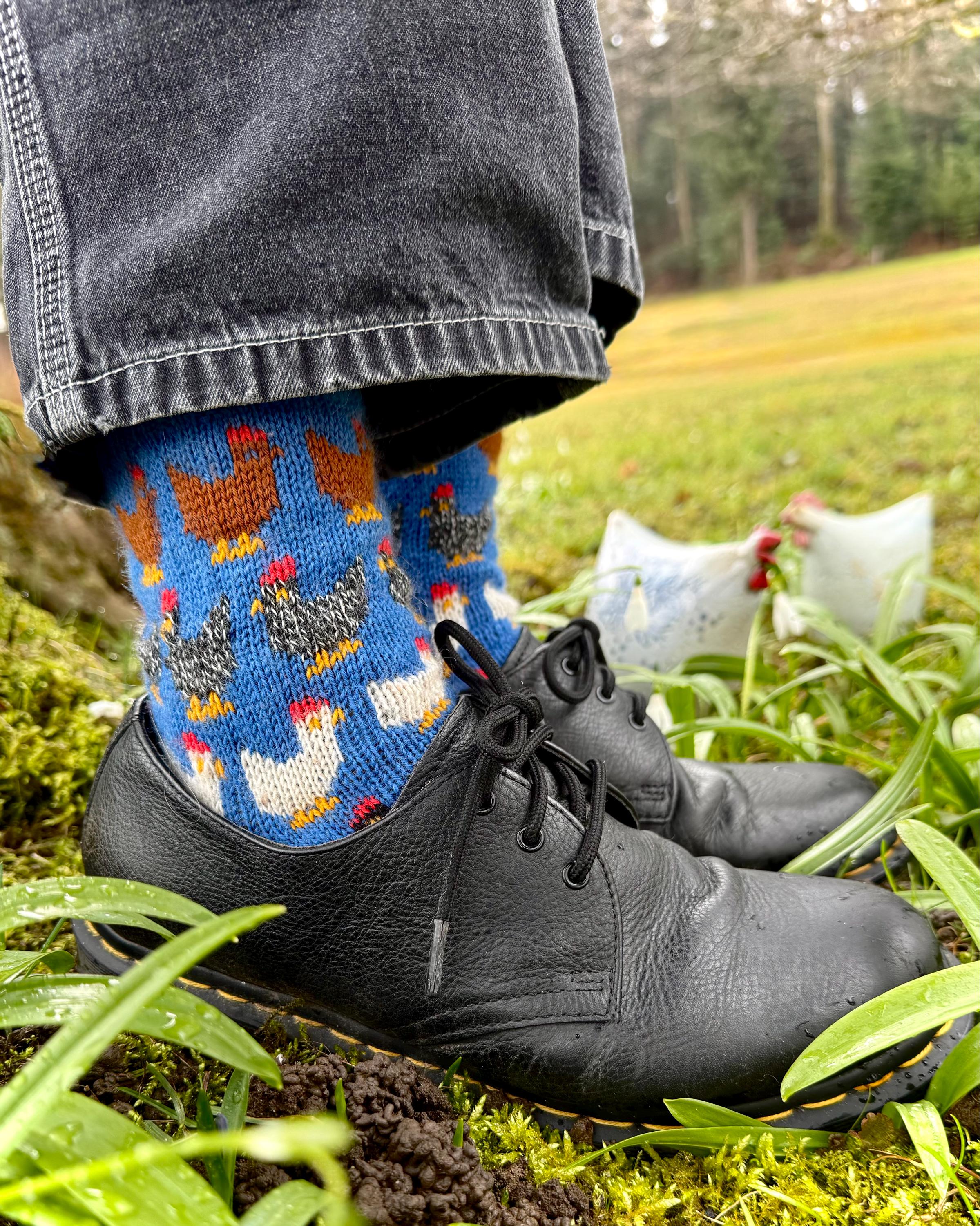 DIGITAL ITEM - Knitting pattern PDF. Herding Hens sock set