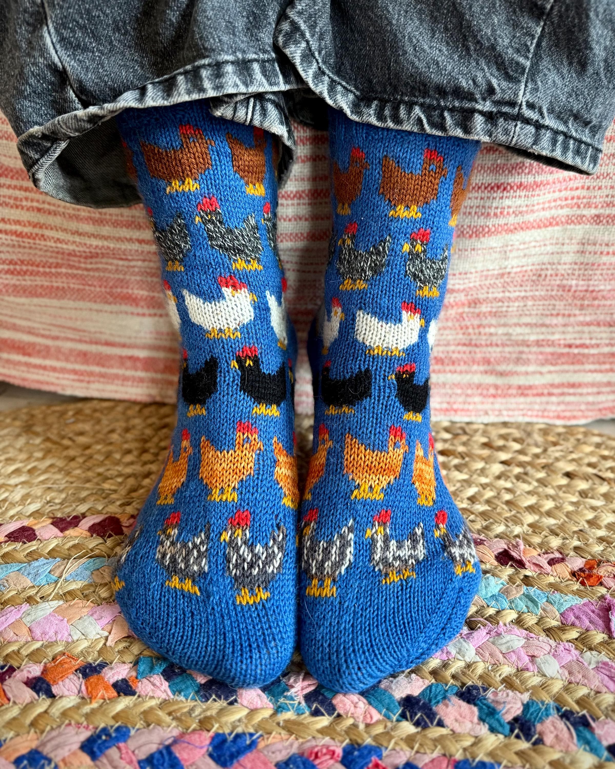 DIGITAL ITEM - Knitting pattern PDF. Herding Hens sock set