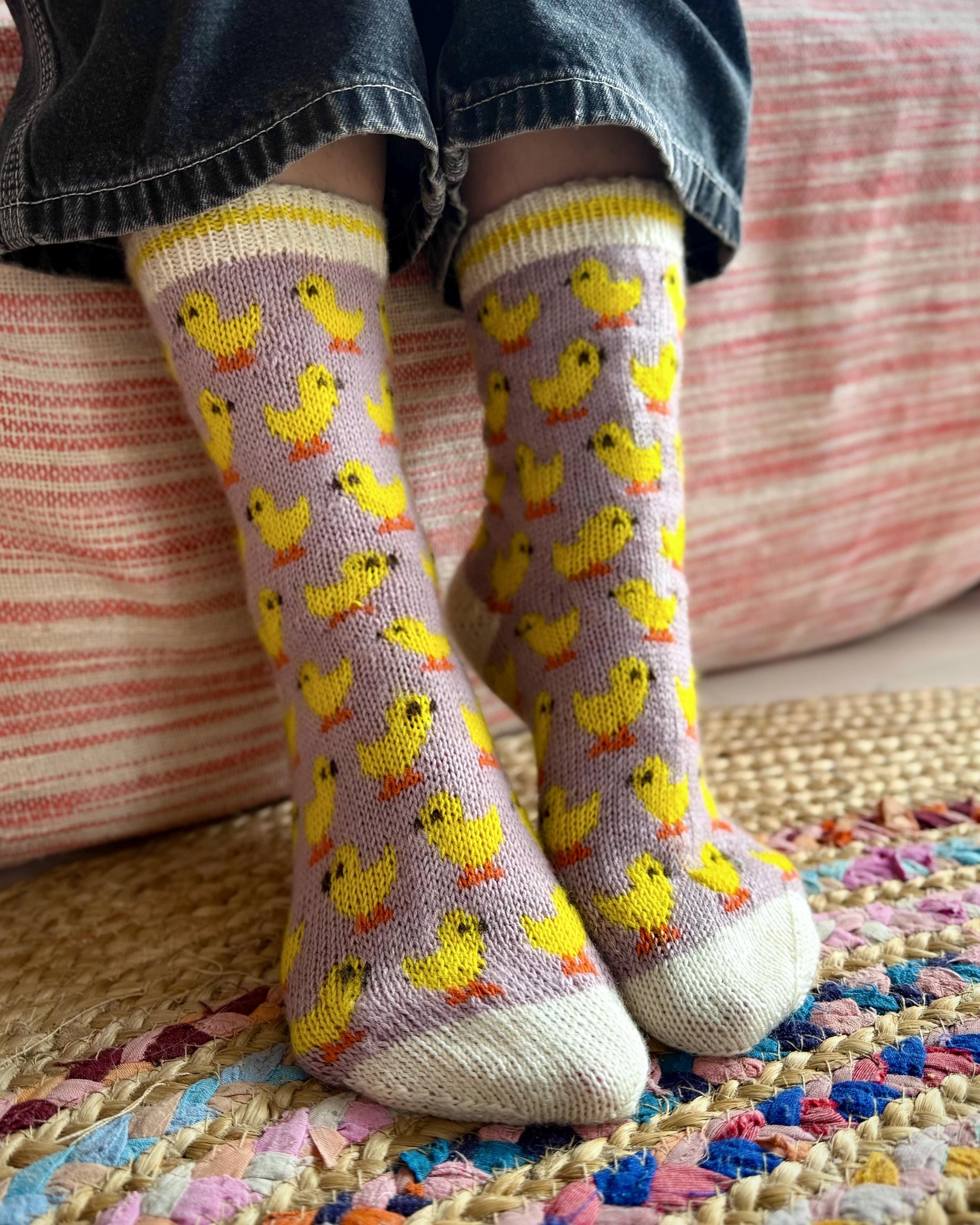 DIGITAL ITEM - Knitting pattern PDF. Herding Hens sock set