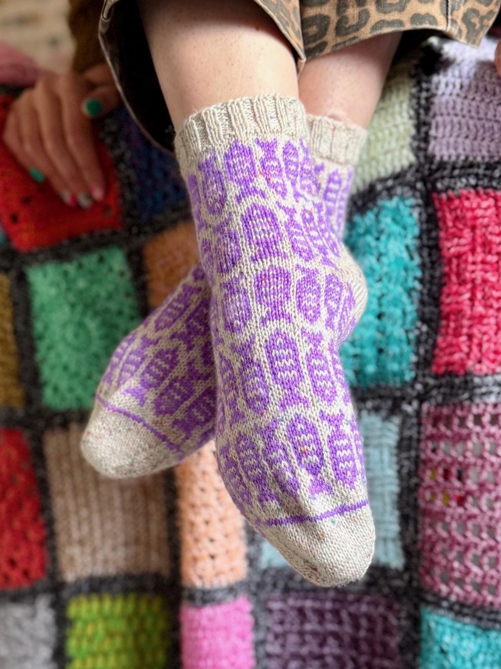 DIGITAL ITEM - Fishfolks Fancy sock set. PDF Knitting instructions