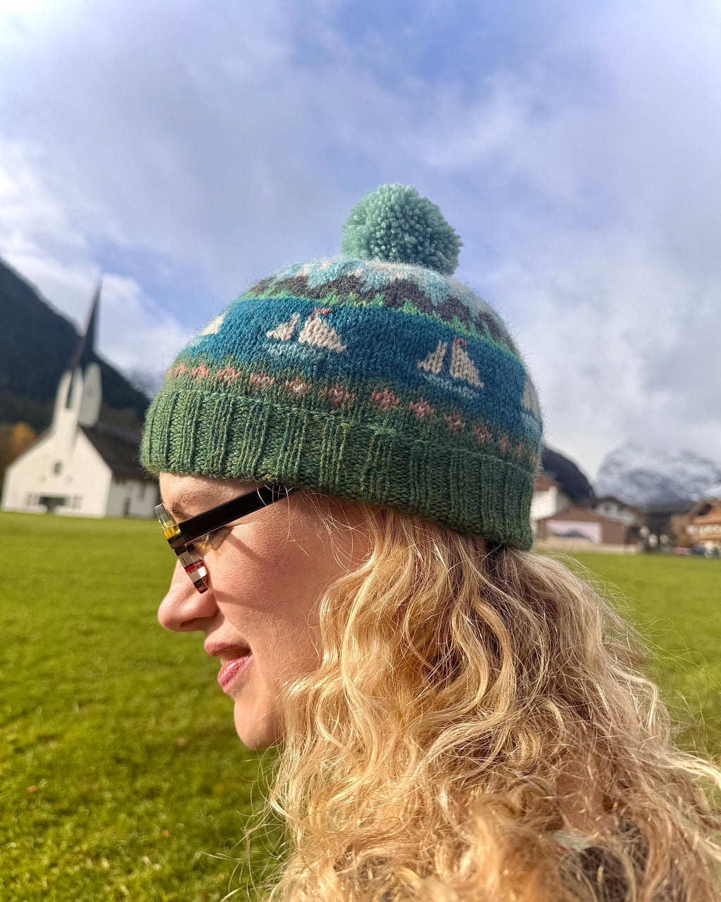 DIGITAL ITEM PDF. The Hills Are Alive with the Sound of Knitters Beanie