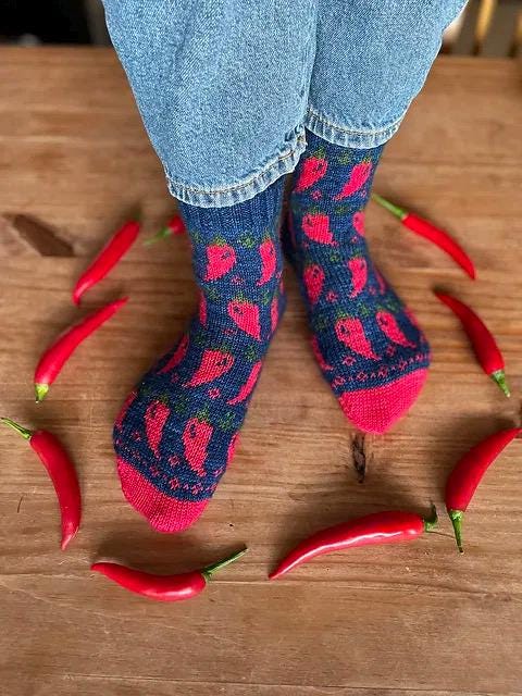 DIGITAL ITEM - Spicy socks knitting pattern PDF