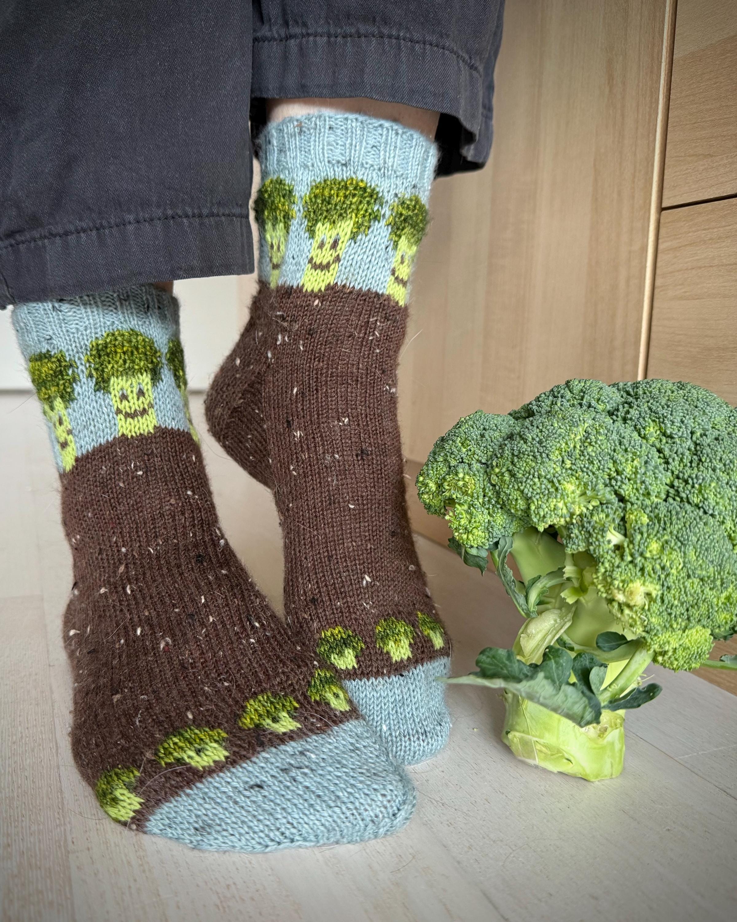 DIGITAL ITEM - PDF File. Broccoli Sockoli knitting pattern