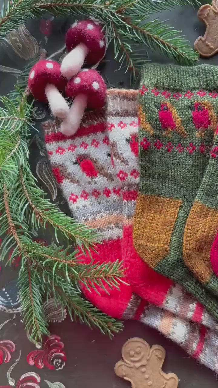 DIGITAL ITEM - A Whimsical Christmas sock set knitting pattern