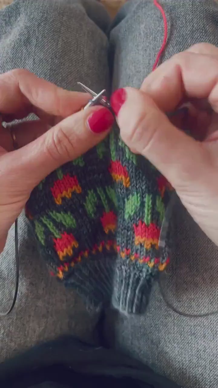 DIGITAL ITEM - Tiptoe through the Tulips Knitting pattern